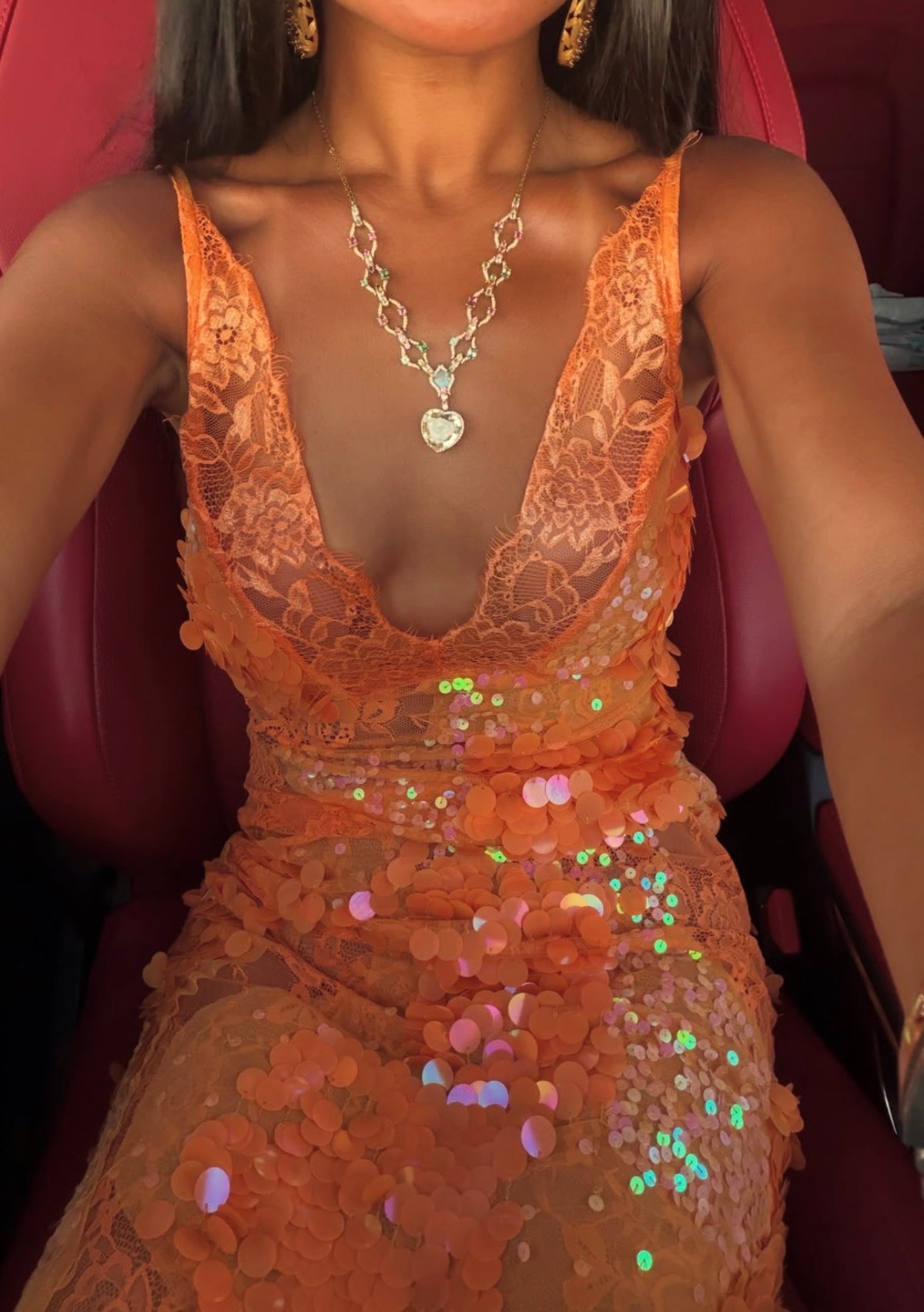 ASOS design orange dress