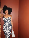 A vintage fit - contour dress (ZEBRA)