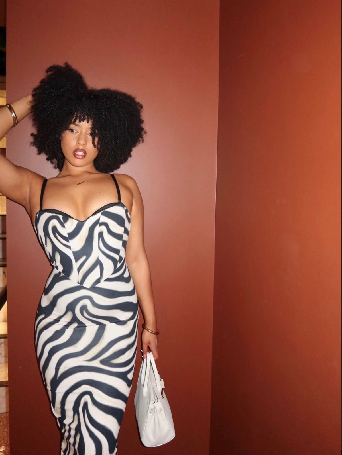 A vintage fit - contour dress (ZEBRA)